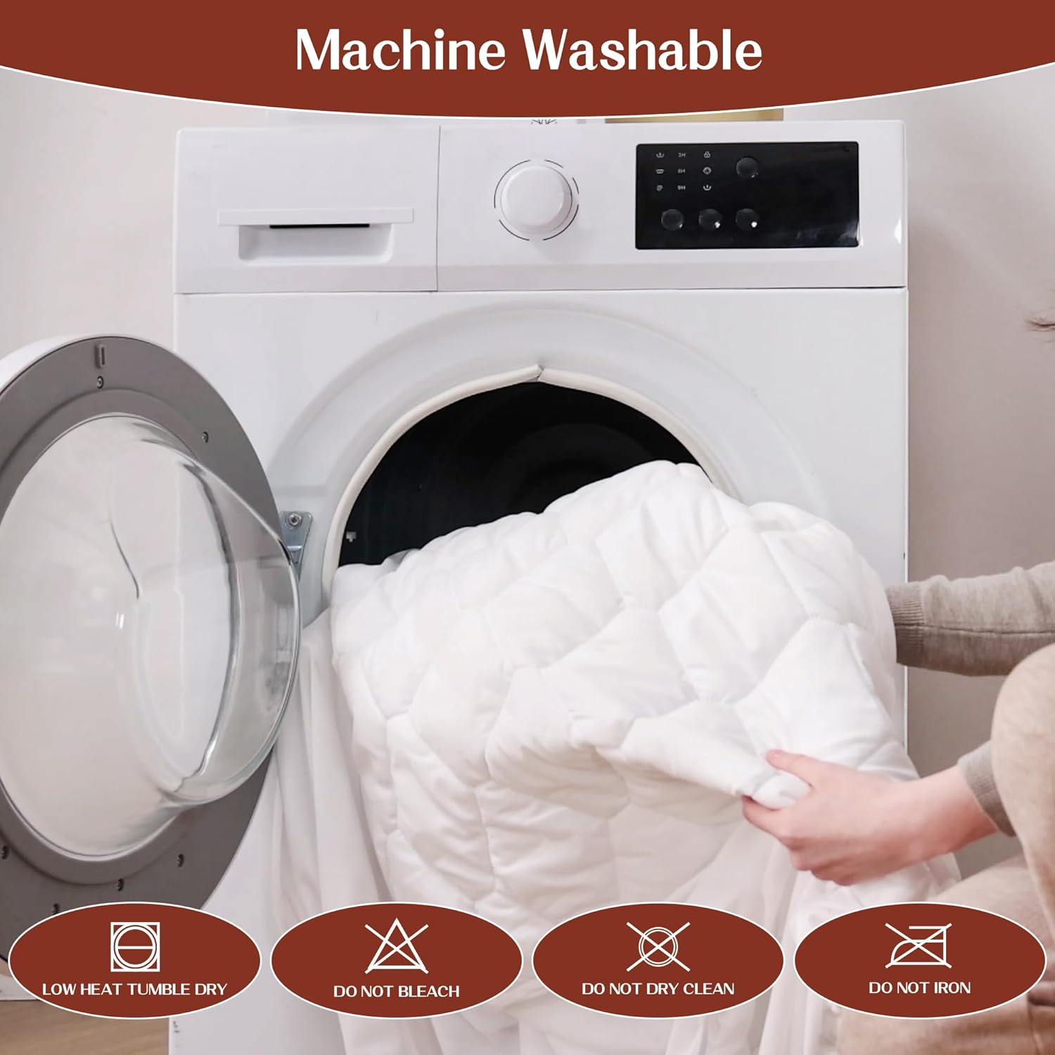 King Mattress Protector, Cooling Waterproof King Size Mattress Pad Cover, 3D Air Soft King Size Mattress Cover for 6-18 Inches Mattress, White9