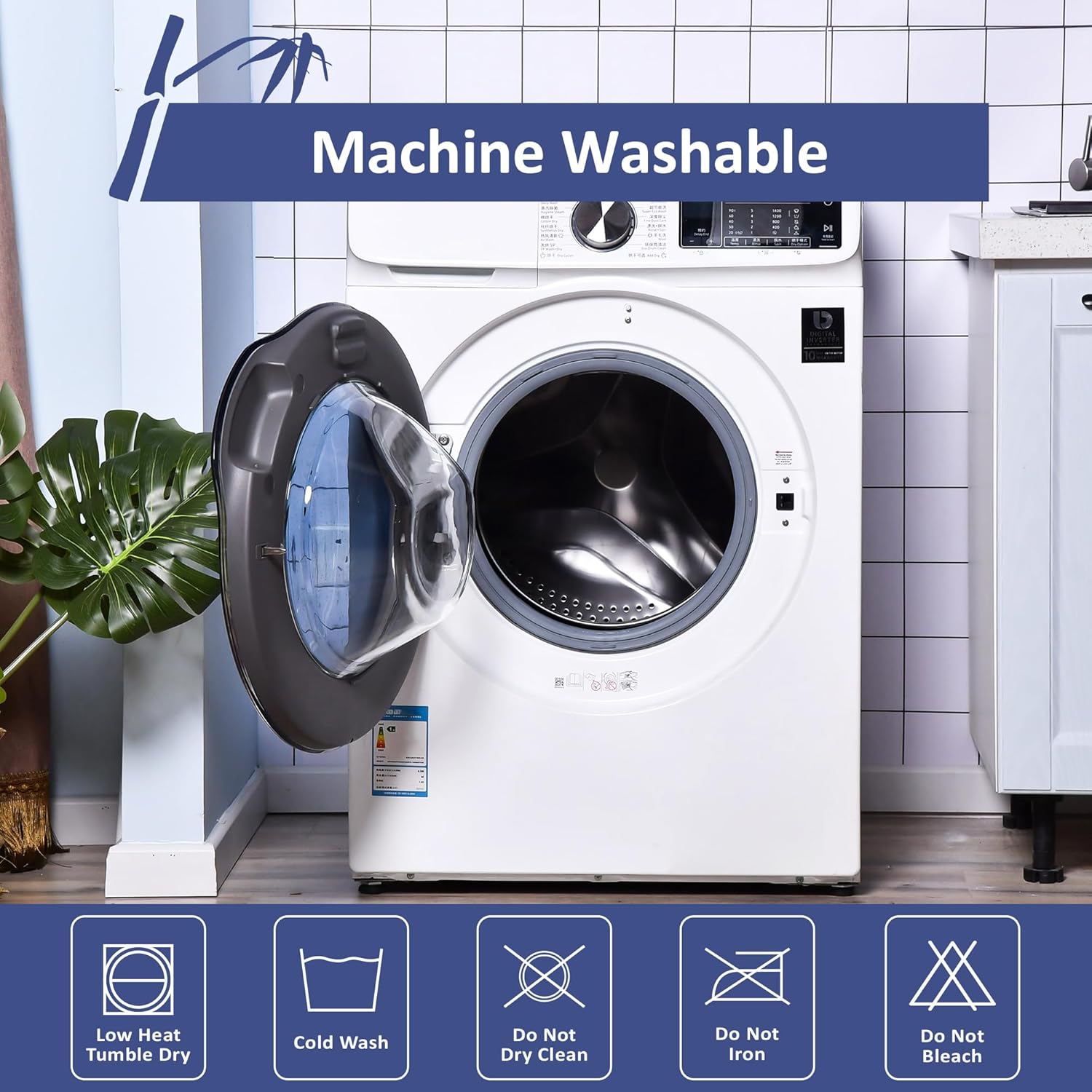 King Size Waterproof Mattress Protector, Cooling Viscose Made from Bamboo Mattress Pad Cover for King Size Bed, Super Soft King Size Mattress Cover for 6-18 inches Mattress, White8