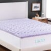 LUCID 2 Inch 5 Zone Lavender Memory Foam King Mattress Topper