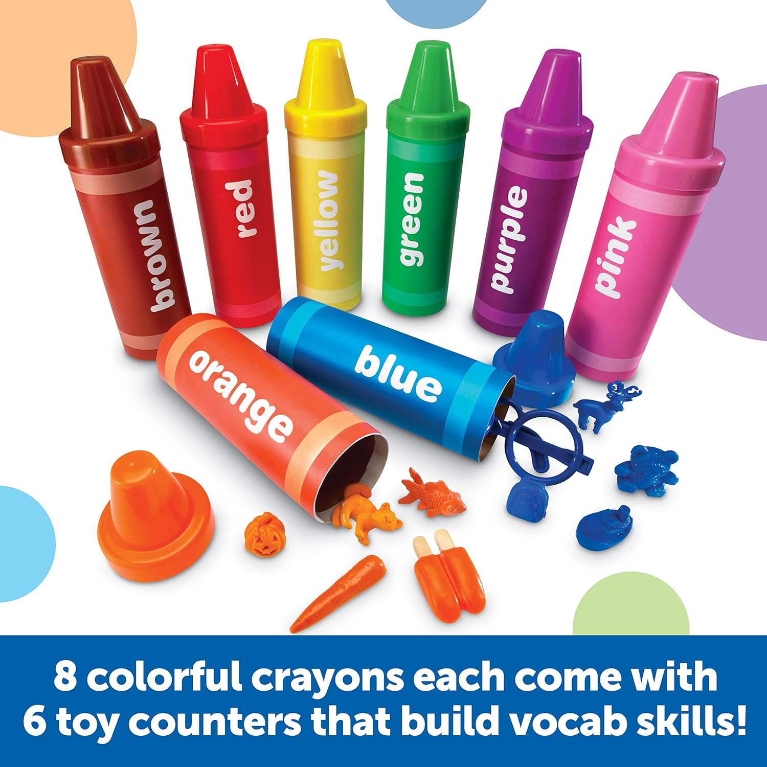 Learning Resources Rainbow Sorting Crayons - 56 Pieces, Ages 3+ Kids Crayons, Early Color Recognition & Sorting, Toddler Sort and Stacking Toys4