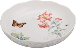 Lenox Butterfly Meadow Low Serve Bowl, White