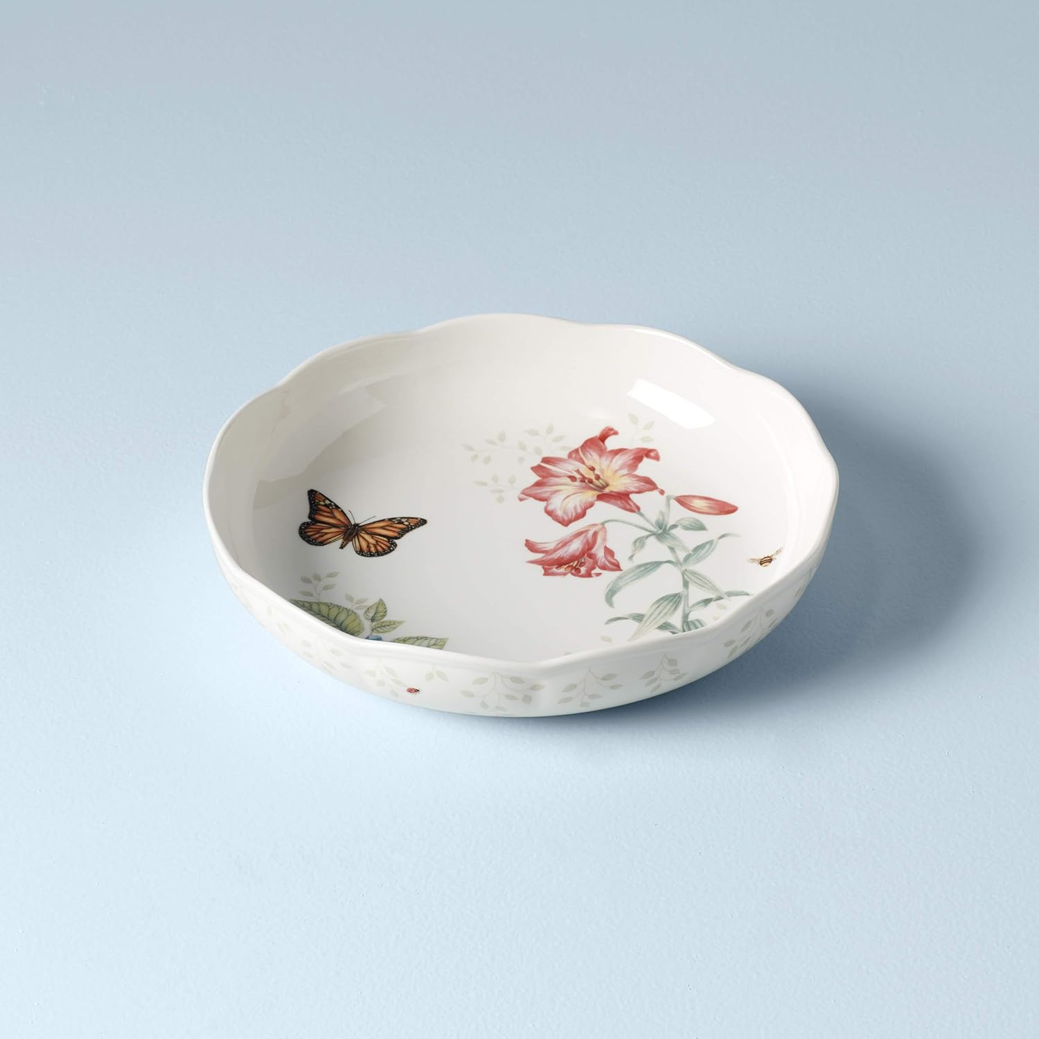 Lenox Butterfly Meadow Low Serve Bowl, White4