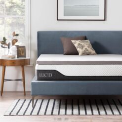 Lucid 2 Inch Mattress Topper Full – Memory Foam – Bamboo Charcoal Infusion – Cooling Ventilation – Hypoallergenic – CertiPur Certified Foam