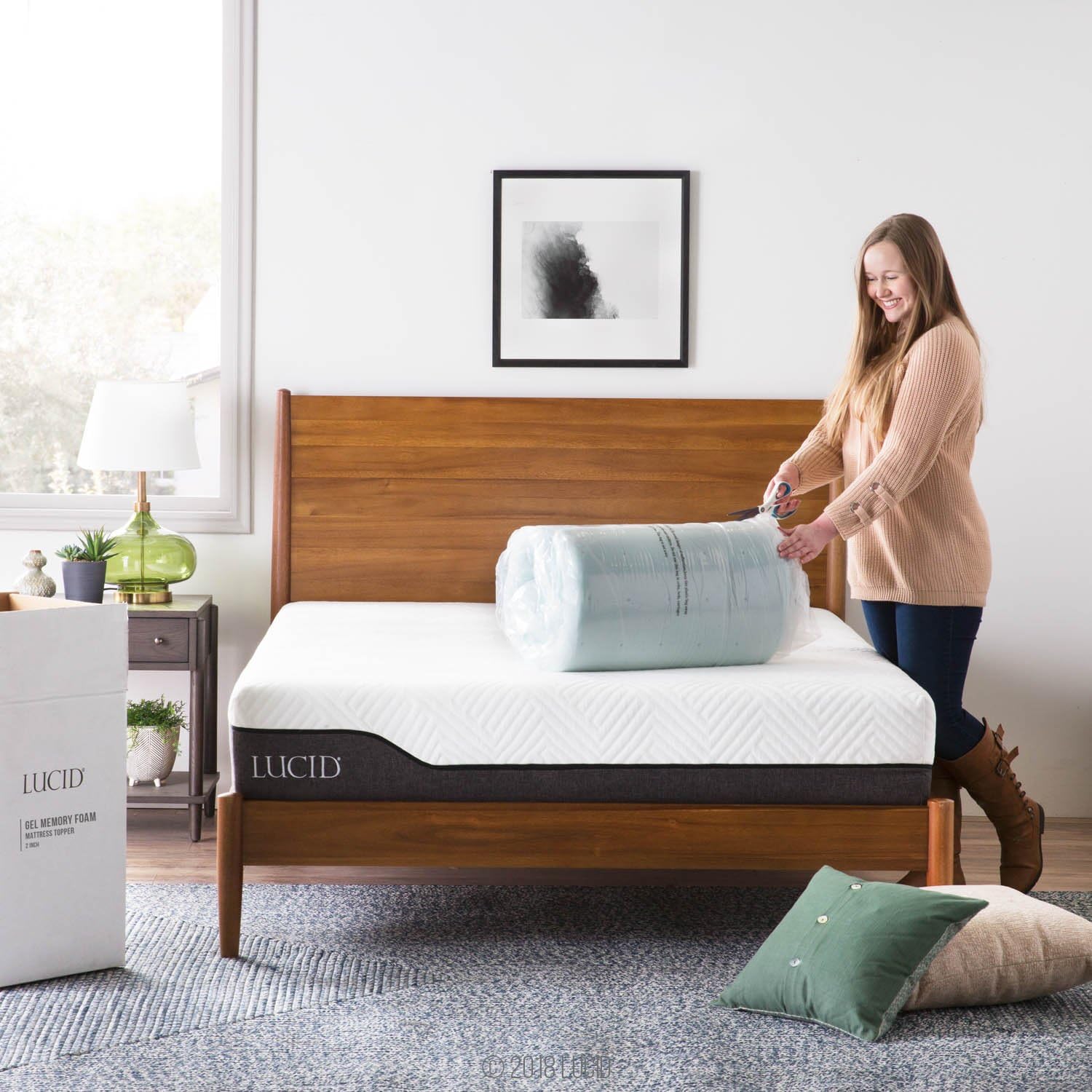 Lucid 2 Inch Mattress Topper King - Gel Infused Memory Foam – Memory Foam Mattress Topper King – Ventilated Design – CertiPur Certified7