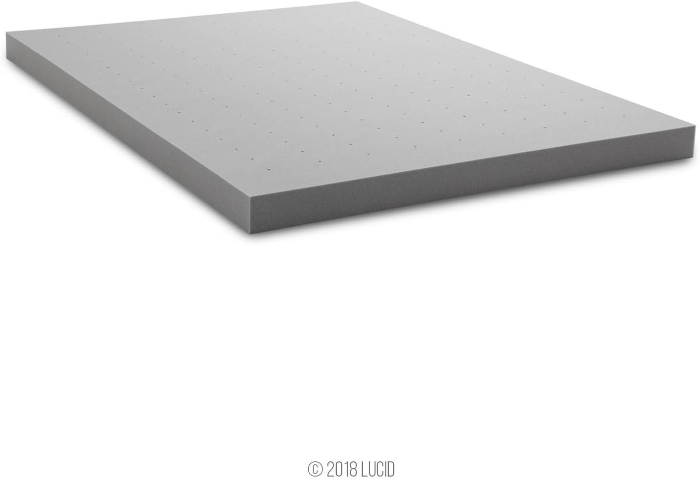 Lucid 4 Inch Mattress Topper Queen – Memory Foam – Bamboo Charcoal Infusion – Cooling Ventilation – Hypoallergenic – CertiPur Certified Foam5