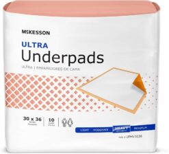 McKesson Ultra Underpads, Adult Incontinence Bed Pads, Chux, Disposable, Heavy Absorbency, 30 in x 36 in, 100 Count