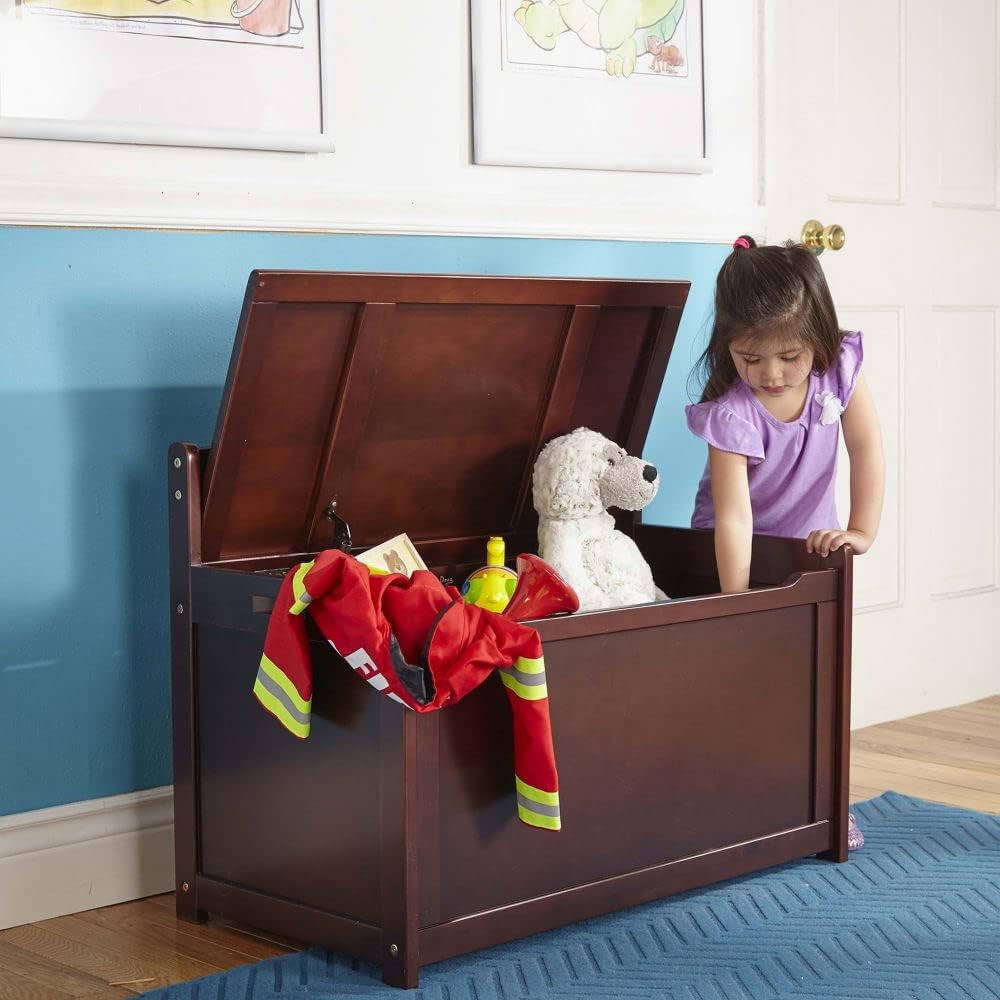 Melissa & Doug Wooden Toy Chest - Espresso1