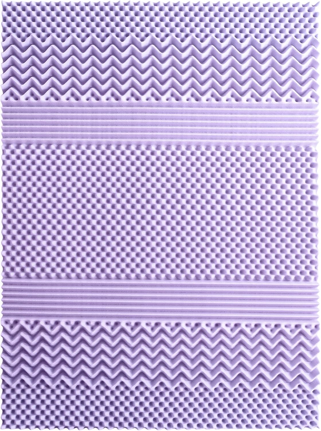 Mellow 3 Inch 7-Zone Memory Foam Mattress Topper, Soothing Lavender Infusion, Queen4