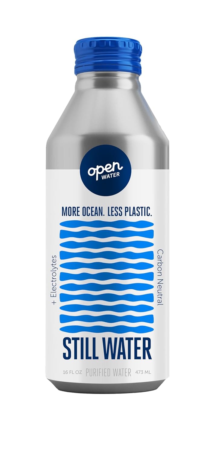 Open Water Still Bottled Water with Electrolytes in 16-oz Aluminum Bottles (2 Cases, 24 bottles - Still) BPA-free and Eco friendly Open Water Still Bottled Water with Electrolytes in 16-oz Aluminum Bottles (2 Cases, 24 bottles - Still) | BPA-free and Eco friendly