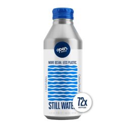 Open Water Still Bottled Water with Electrolytes in 16-oz Aluminum Bottles (6 Cases, 72 bottles - Still) | BPA-free and Eco friendly