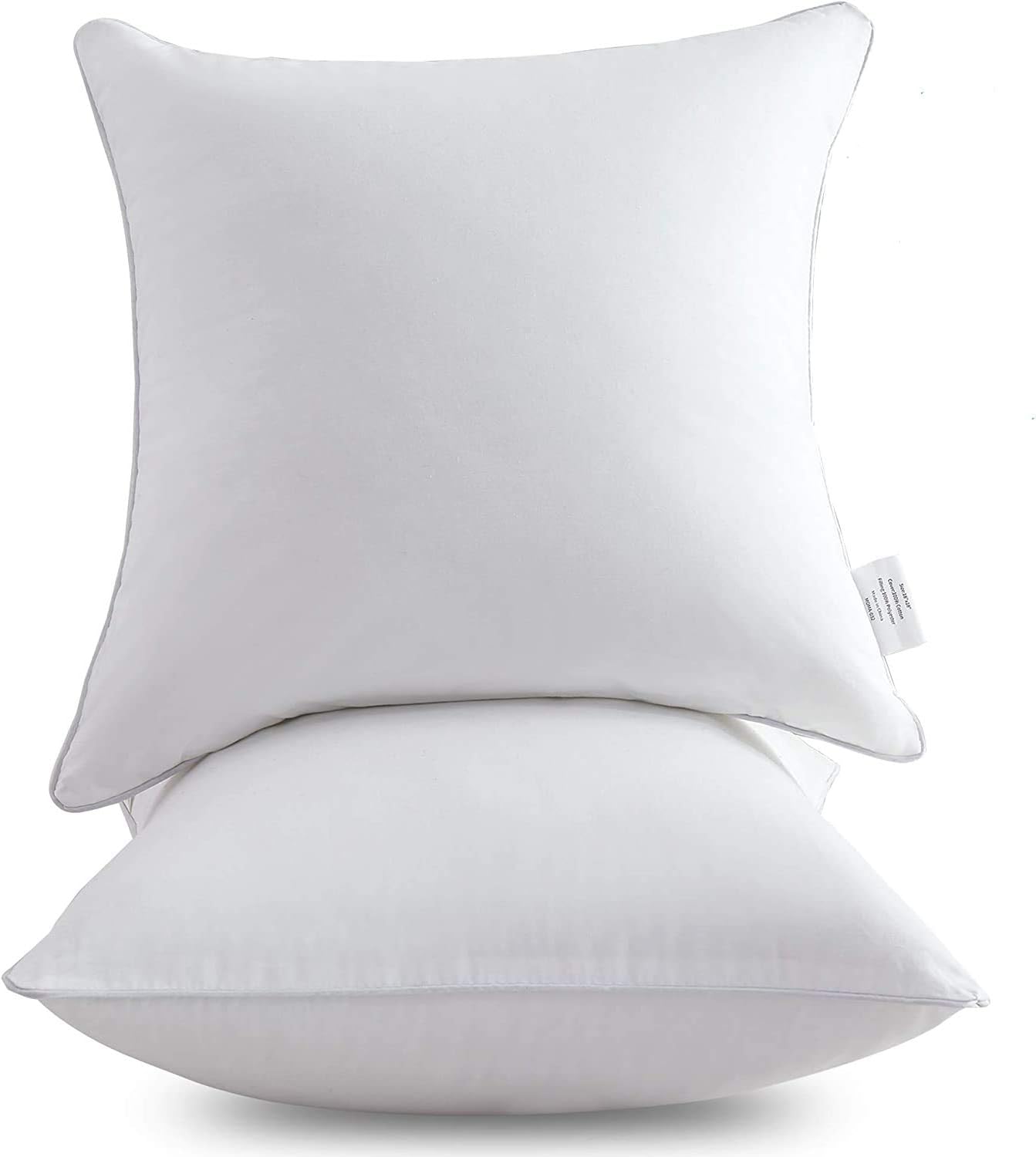 Oubonun 24 x 24 Pillow Inserts (Set of 2) - Throw Pillow Inserts with 100% Cotton Cover - 24 Inch Square Interior Sofa Pillow Inserts - Decorative Pillow Insert Pair - White Couch Pillow Oubonun 24 x 24 Pillow Inserts (Set of 2) - Throw Pillow Inserts with 100% Cotton Cover - 24 Inch Square Interior Sofa Pillow Inserts - Decorative Pillow Insert Pair - White Couch Pillow