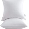 Oubonun 26 x 26 Pillow Inserts (Set of 2) - Throw Pillow Inserts with 100% Cotton Cover - 26 Inch Square Interior Sofa Pillow Inserts - Decorative Pillow Insert Pair - White Couch Pillow