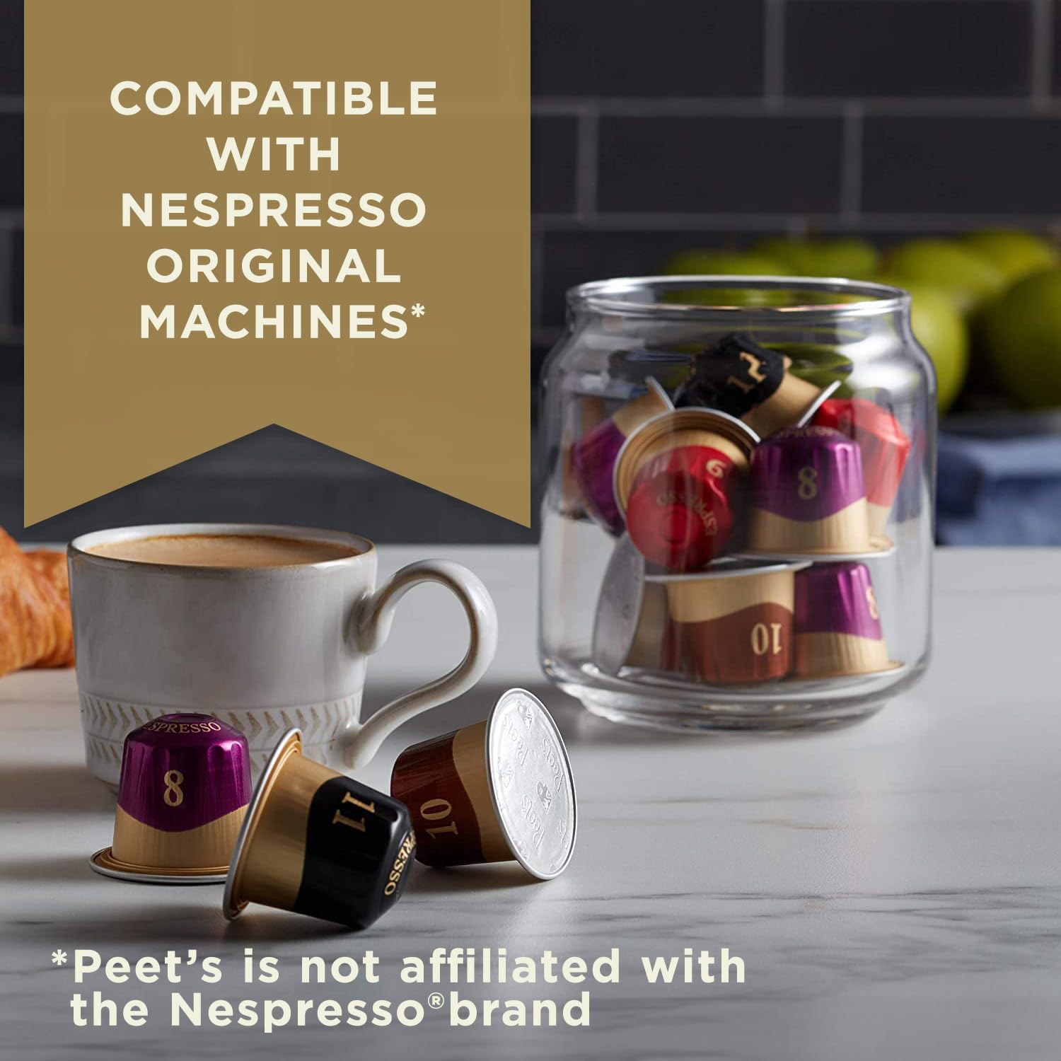 Peet's Coffee, Dark Roast Espresso Capsules, 80 Count Variety Pack (8 Boxes of 10 Espresso Pods)9