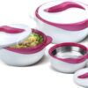 Pinnacle Serving Salad/ Soup Dish Bowl - Thermal Inulated Bowl with Lid - Great Bowl for Holiday, Dinner and Party ~ Set of 3 ~ Purple
