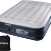 Pittman 18" Queen Air Mattress with Built in Pump - Comfort Series Queen Blow Up Mattress, Inflates & Deflates Fast, Folds Away - Treat Your Guests to A Luxury Air Mattress Queen with Built in Pump