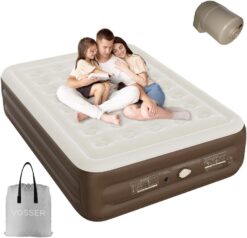 Queen Air Mattress with Built-in Pump,18'' Self Inflatable Mattress with Cordless Removable Lithium Battery Pump, Blow Up Mattress with Storage Bag,Foldable Rest Airbed for Home, Camping & GuestsQueen Air Mattress with Built-in Pump,18'' Self Inflatable Mattress with Cordless Removable Lithium Battery Pump, Blow Up Mattress with Storage Bag,Foldable Rest Airbed for Home, Camping & Guests