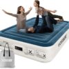 Queen Air Mattress with Built-in Pump,Fast & Easy Inflation/Deflation Inflatable Mattress, Foldable Blow Up Mattress with Storage Bag, Inflatable Bed for Home, Camping & Guests, Queen 18 inch