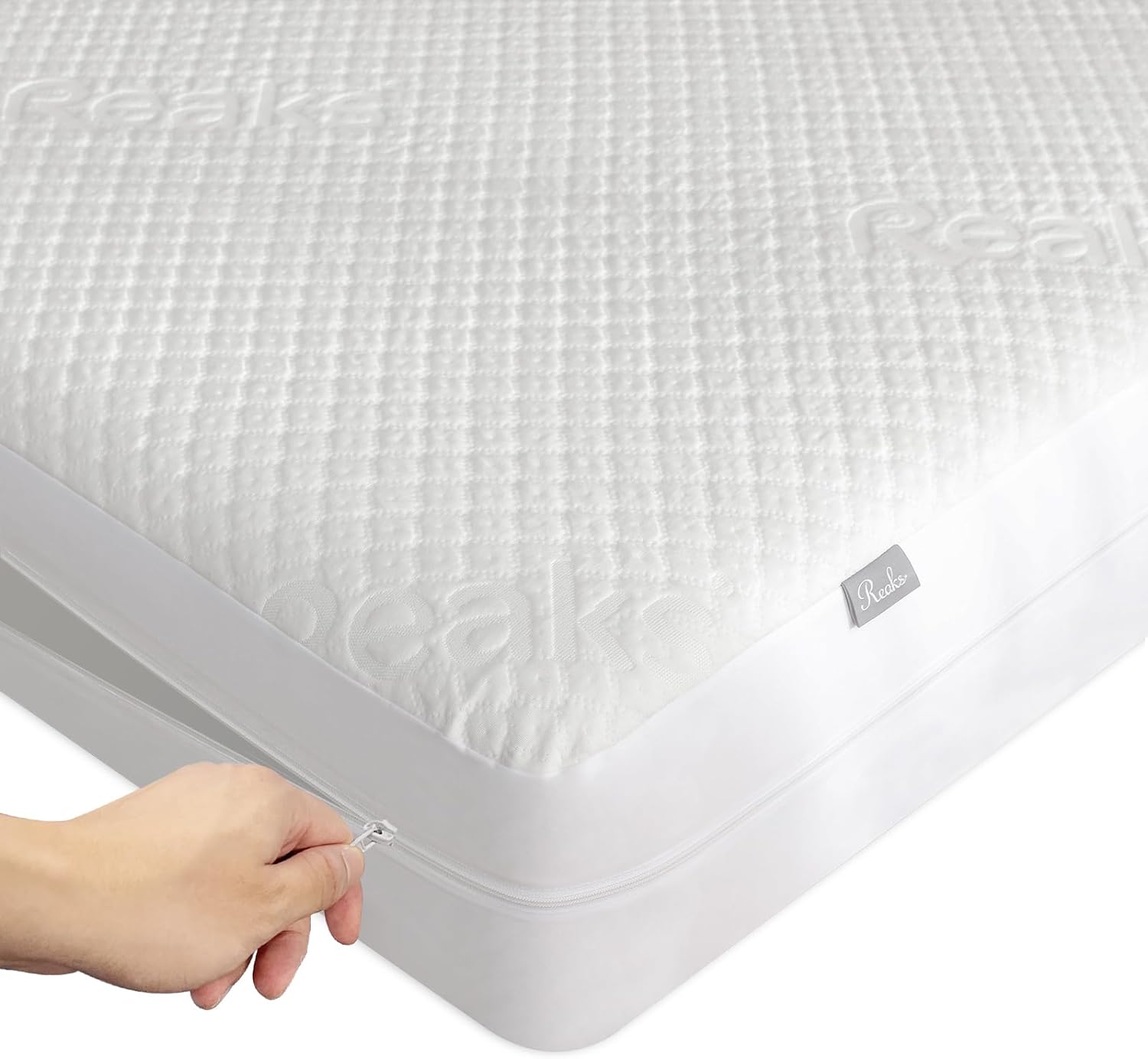 Queen Size Bamboo Rayon Mattress Protector with Zipper - 100% Waterproof Zippered Mattress Cover - Soft & Cooling Noiseless Bed Mattress Covers - Top Removable Mattress Encasement 10-12 Deep Queen Size Bamboo Rayon Mattress Protector with Zipper - 100% Waterproof Zippered Mattress Cover - Soft & Cooling Noiseless Bed Mattress Covers - Top Removable Mattress Encasement 10-12" Deep