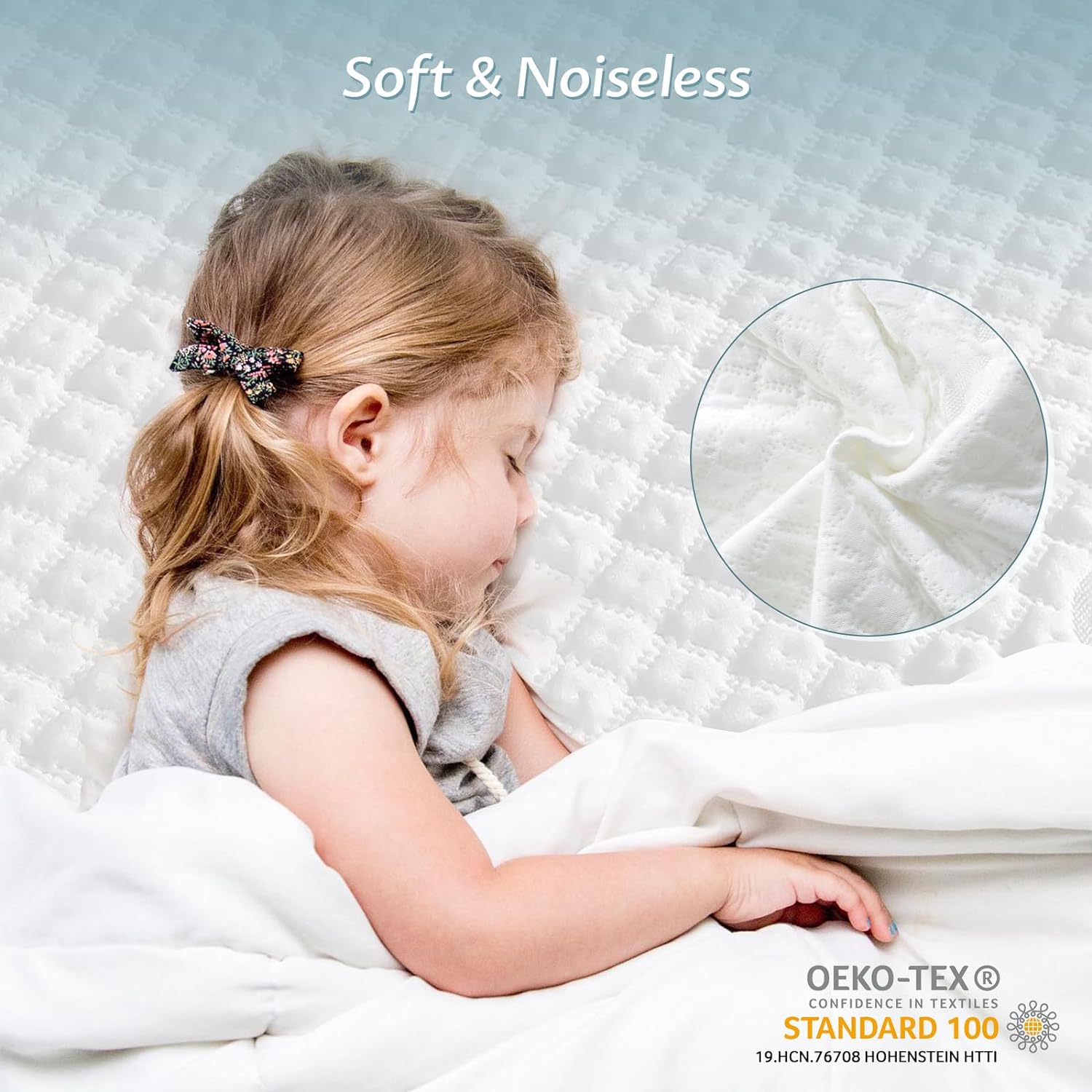 Queen Size Bamboo Rayon Mattress Protector with Zipper - 100% Waterproof Zippered Mattress Cover - Soft & Cooling Noiseless Bed Mattress Covers - Top Removable Mattress Encasement 10-12 Deep7