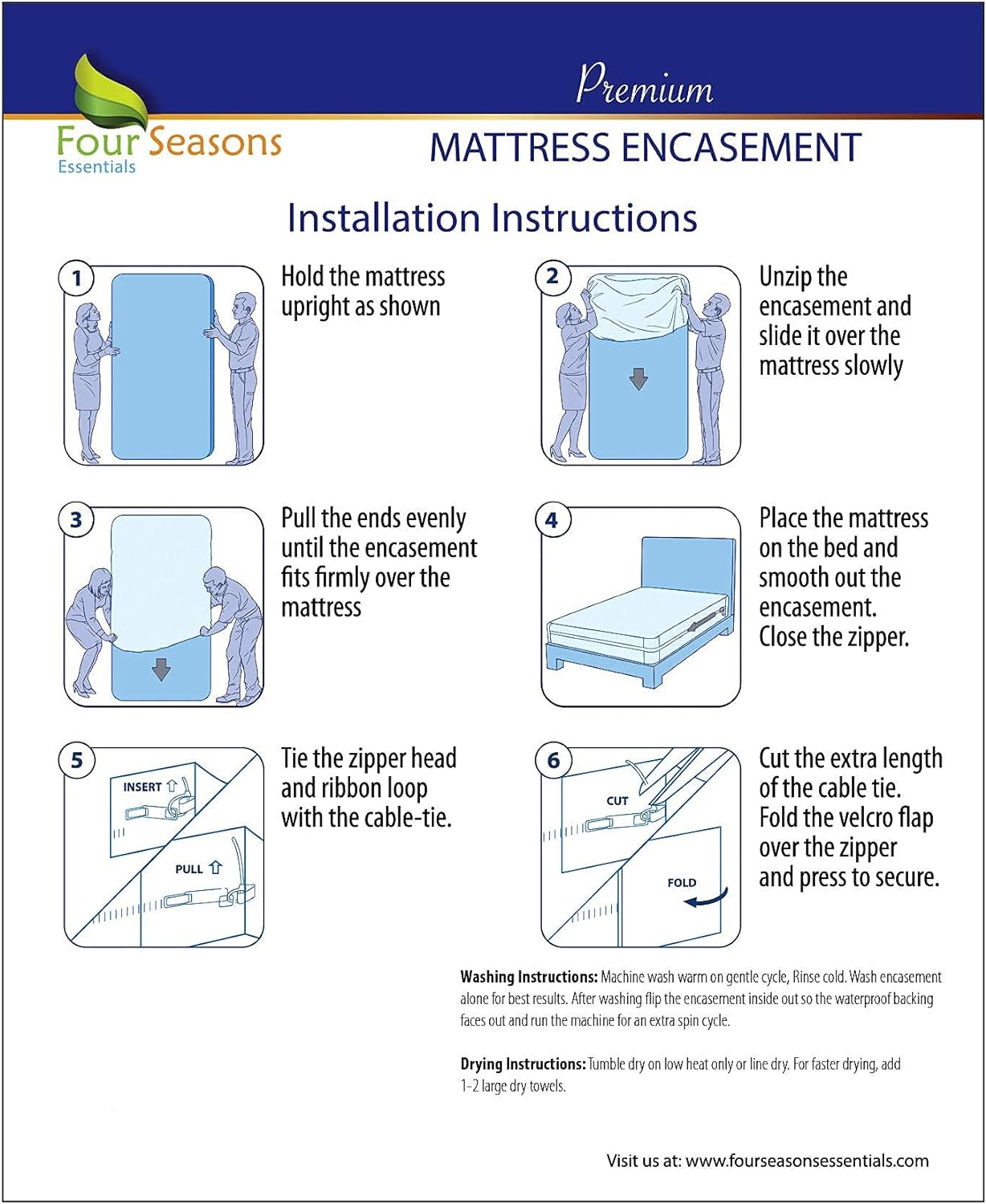 RV King Zippered Mattress Protector (72 Wx80 L) - Waterproof Encasement Premium Hypoallergenic Bed Cover Protects Against Dust Allergies - Breathable, Noiseles11