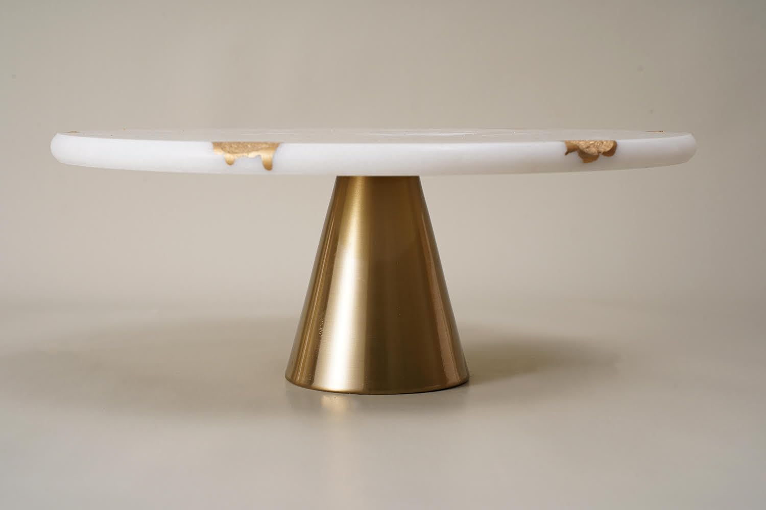 Real Marble Cake Stand by Balin Designs - White Marble 12 Round Cake Stand with Gold Stand - Smoothly Versatile Cake, Cupcake Stand - Ideal for Birthday Parties, Showers, Weddings Parties & Events0