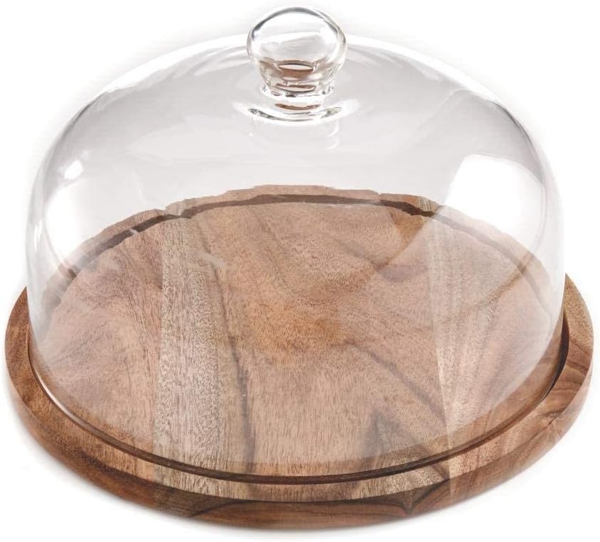 Royalty Art 4-in-1 Cake Stand with Dome, Cheese Board, Covered Platter, and Serving Tray for Pastries, Pies, Appetizers, and Holiday Treats, Decorative Kitchen Server and Display7