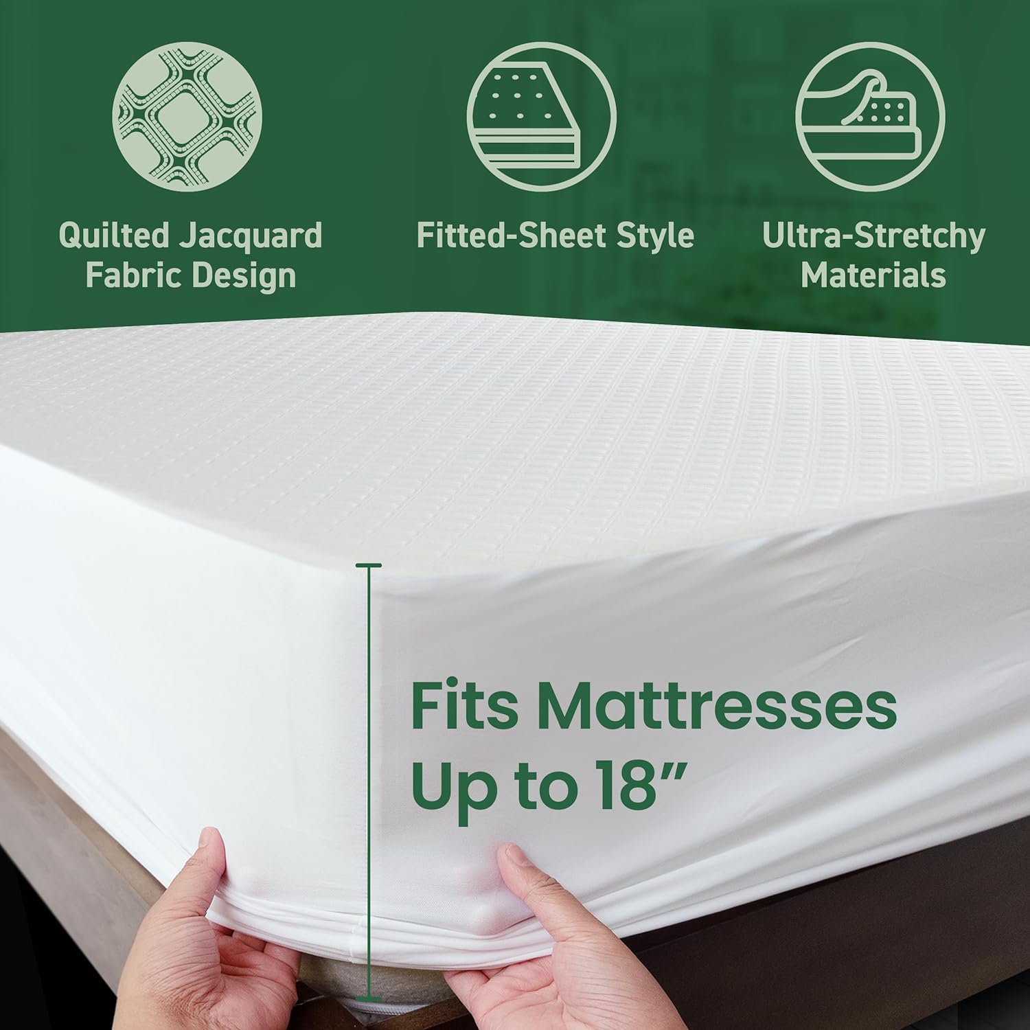 SafeRest Sleepure 100% Waterproof Twin Size Quilted Mattress Protector - Viscose Derived from Bamboo - Fitted with Stretchable Pockets - Machine Washable Cotton Mattress Cover for Bed2