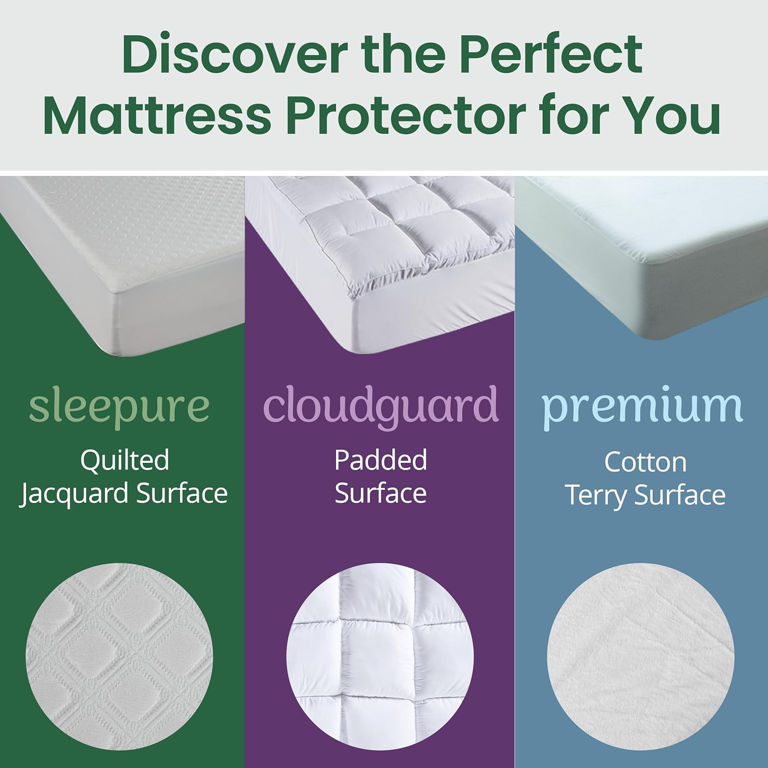 SafeRest Sleepure 100% Waterproof Twin Size Quilted Mattress Protector - Viscose Derived from Bamboo - Fitted with Stretchable Pockets - Machine Washable Cotton Mattress Cover for Bed43