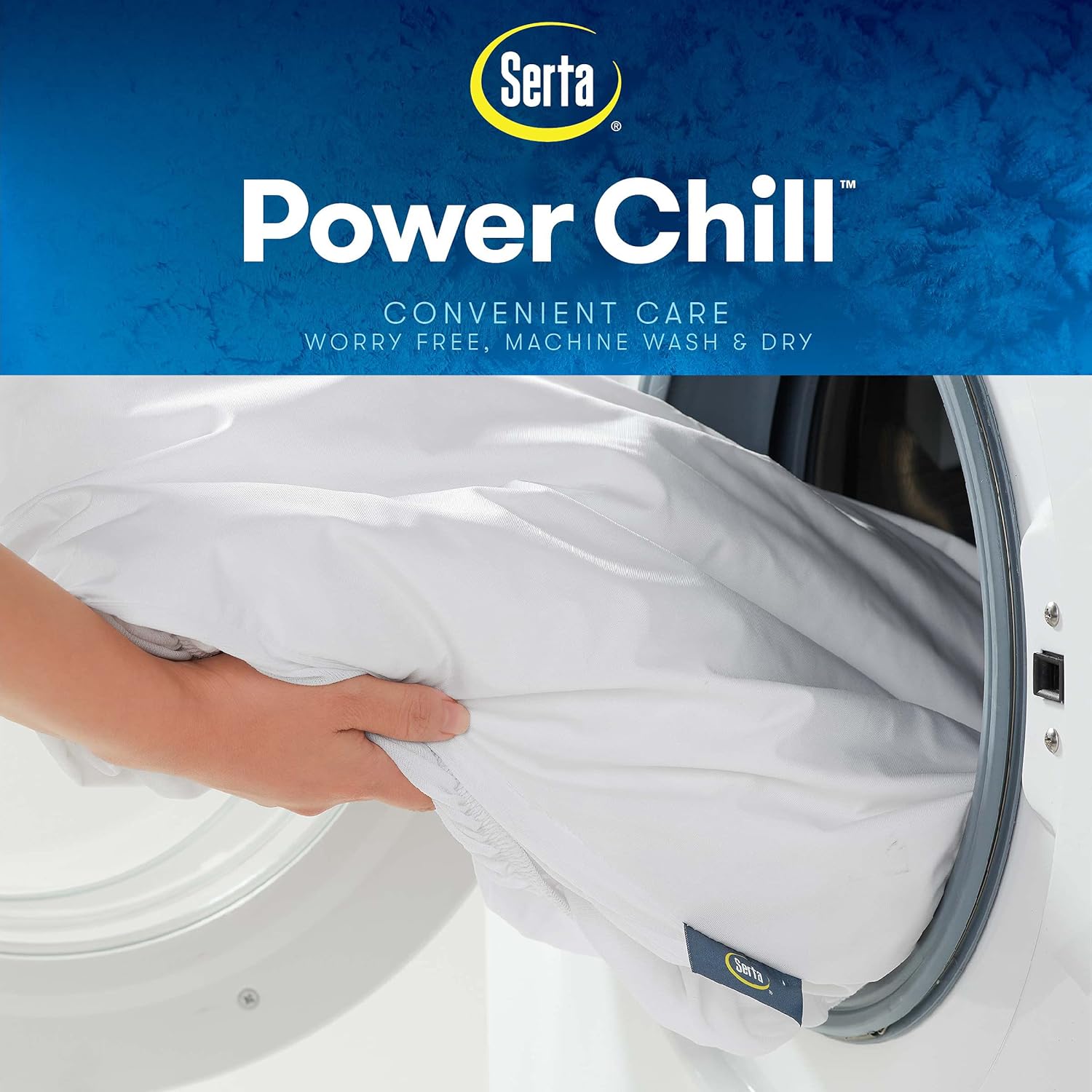 Serta Power Chill California King Size Waterproof Mattress Cover, Soft and Breathable Cooling Mattress Protector, 15 Elastic Deep Pocket for Secure Fit, White9
