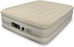 Serta Raised Air Mattress with Never Flat Pump | Luxury Inflatable Mattress with Built in Air Pump to Ensure a Good Night’s Rest | Heavy Duty Blow Up Mattress with Self Inflating Pump