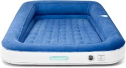 SoundAsleep Dream Series Kids Air Mattress with High Speed External Pump - Extra Tall Safety Bumpers - Portable, Toddler Blow up Bed for Kids - Inflatable Toddler Air Mattress for Home and Camping