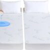 Split King Mattress Protector for Adjustable Bed, Breathable Bamboo Viscose Waterproof Split King Mattress Pad Cover with 6-18 inches Deep Pocket