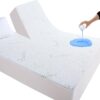 Split Top King Mattress Protector for Adjustable Bed, Breathable Bamboo Viscose Waterproof Split Top King Mattress Pad Cover with 6-18 inches Deep Pocket, 32 inches Split from Head