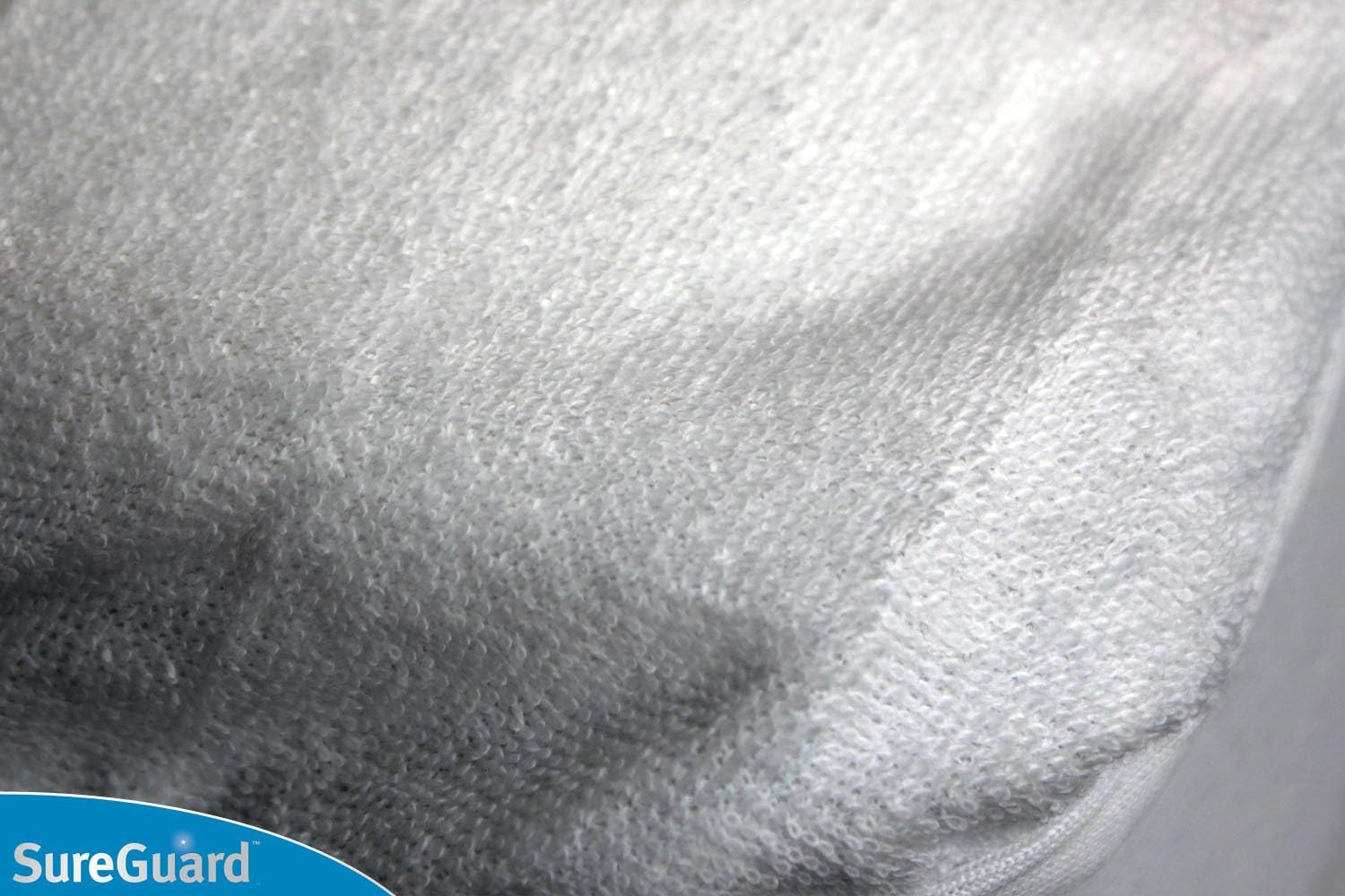 SureGuard Full Extra Long (XL) Mattress Protector - 100% Waterproof, Hypoallergenic - Premium Fitted Cotton Terry Cover White4