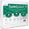 SureGuard King Size Mattress Protector - 100% Waterproof, Hypoallergenic - Premium Fitted Cotton Cover - Smooth