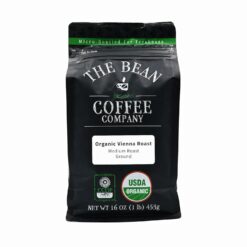 The Bean Organic Coffee Company Vienna Roast, Medium, Ground Coffee, 5-Pound Bag, Café molido tostado orgánico