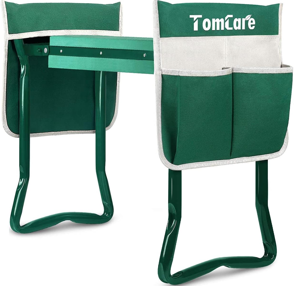 TomCare Upgraded Garden Kneeler Seat Widen Soft Kneeling Pad Garden Tools Stools Garden Bench with 2 Large Tool Pouches Outdoor Foldable Sturdy Gardening Tools for Gardeners, Green TomCare Upgraded Garden Kneeler Seat Widen Soft Kneeling Pad Garden Tools Stools Garden Bench with 2 Large Tool Pouches Outdoor Foldable Sturdy Gardening Tools for Gardeners, Green