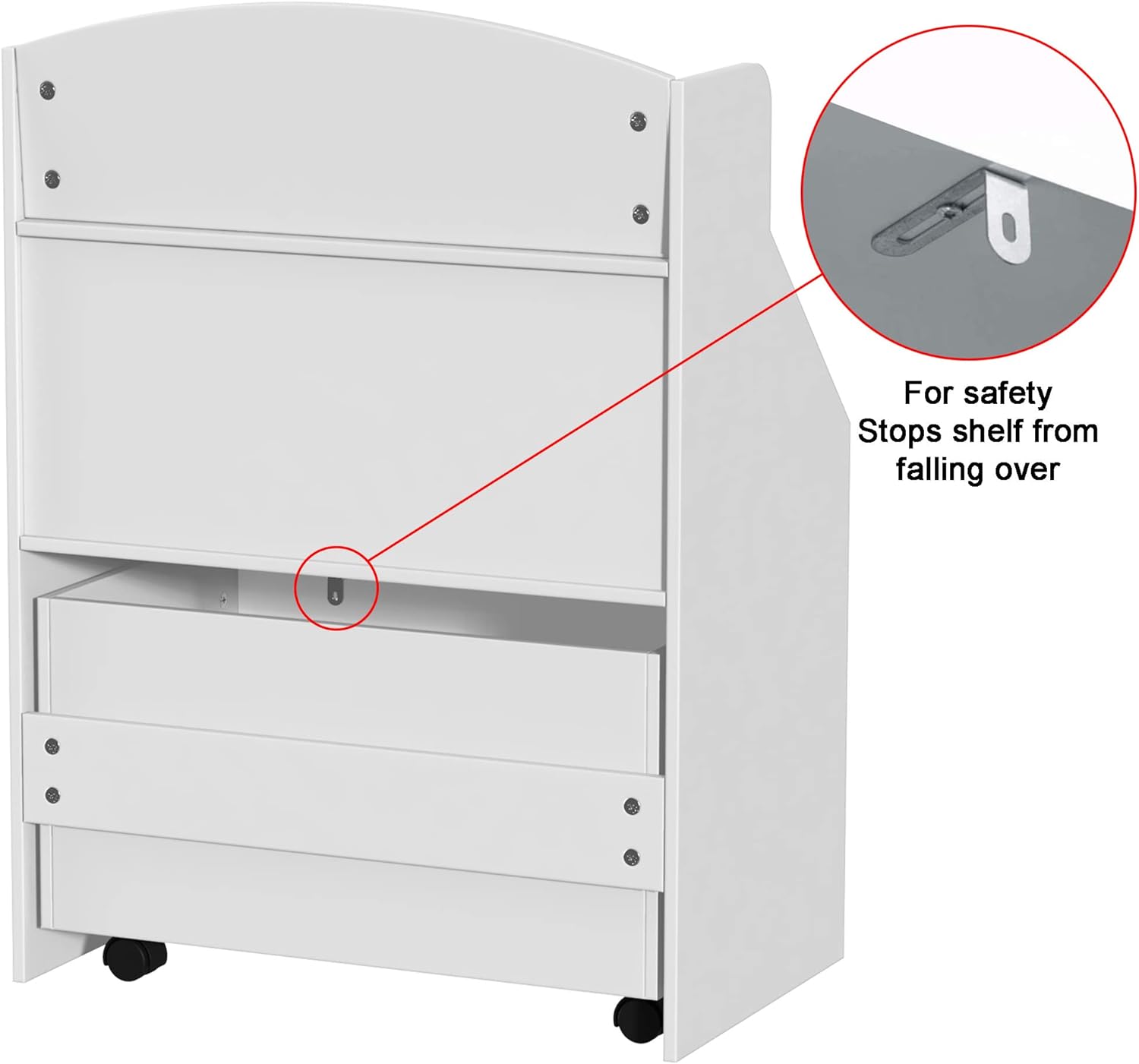 Toy Storage Organizer Kids Bookshelf Rolling Toy Box for Boys Girls Play Room Bedroom7