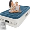 Twin Air Mattress with Built-in Pump,Fast & Easy Inflation/Deflation Inflatable Mattress, Foldable Blow Up Mattress with Storage Bag, Inflatable Bed for Home, Camping & Guests, Twin 18 inch
