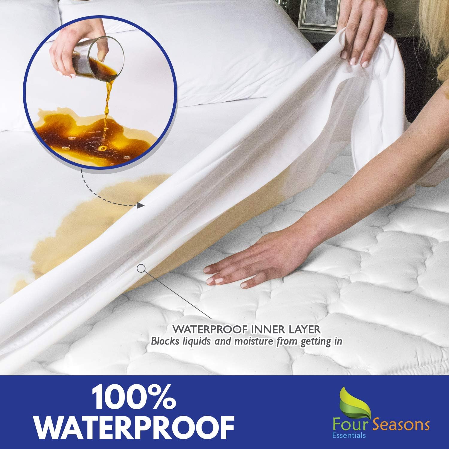 Twin Extra Long (Twin XL) Mattress Protector (8-11 Depth) - Zippered Waterproof Cover - Fits College Dorm Twin XL Mattress - Hypoallergenic Premium Quality Encasement6
