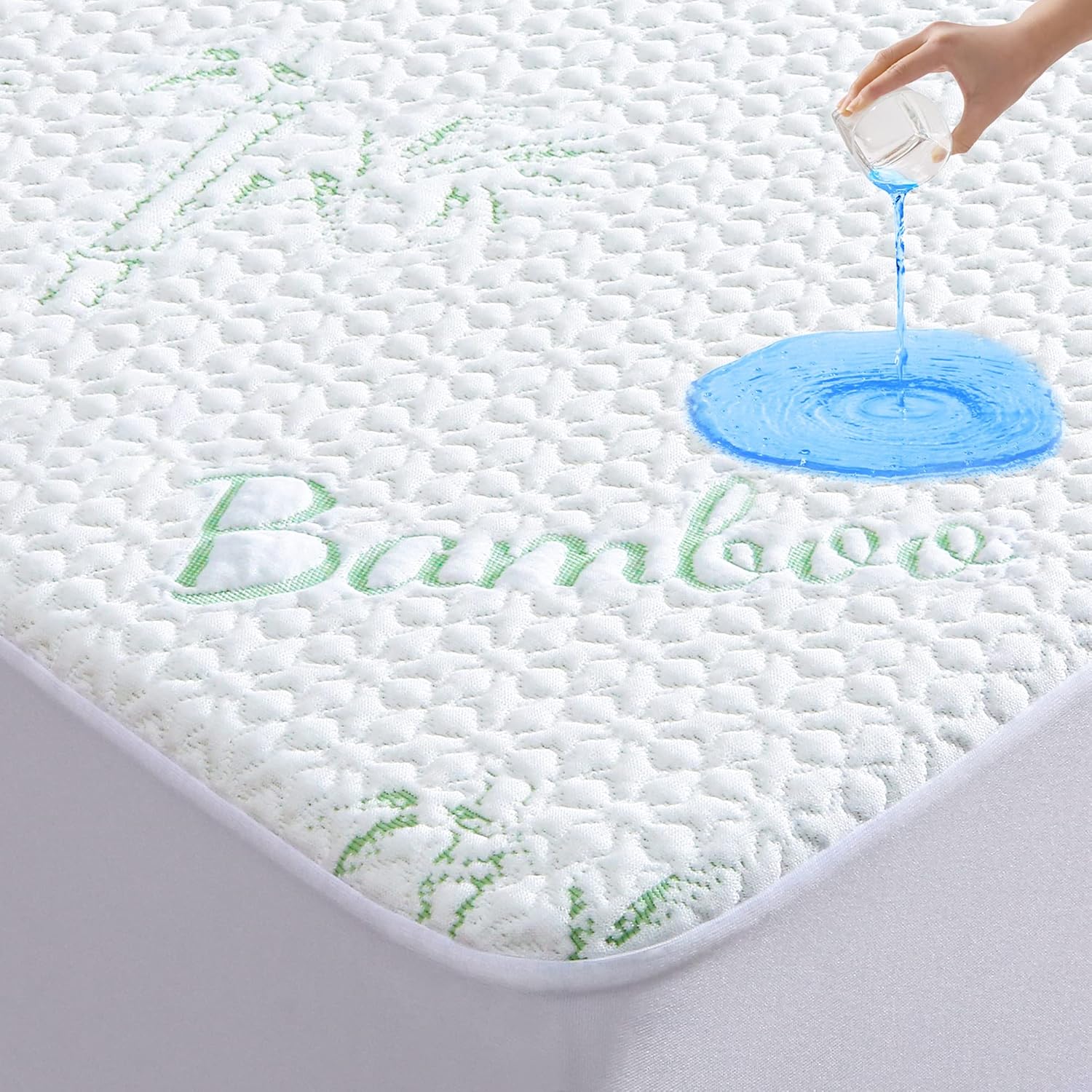 Twin Size Mattress Protector, Breathable Bamboo Viscose Waterproof Twin Mattress Pad Cover with 6-16 inches Deep Pocket Twin Size Mattress Protector, Breathable Bamboo Viscose Waterproof Twin Mattress Pad Cover with 6-16 inches Deep Pocket