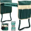 Upgraded Garden Kneeler and Seat with Thicken & Widen Soft Kneeling Pad,Heavy Duty Foldable Gardener Stool with 2 Tool Pouches,Gardening Gifts for Women Mom Men Seniors¡­… (Green)