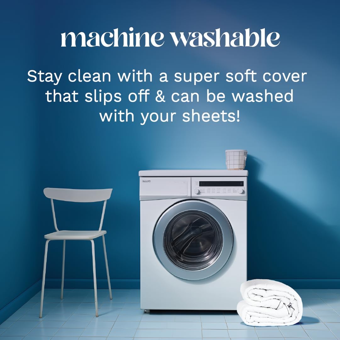 ViscoSoft 4 Inch Pillow Top Memory Foam Mattress Topper King - Serene Lux Dual Layer Bed Mattress Pad8