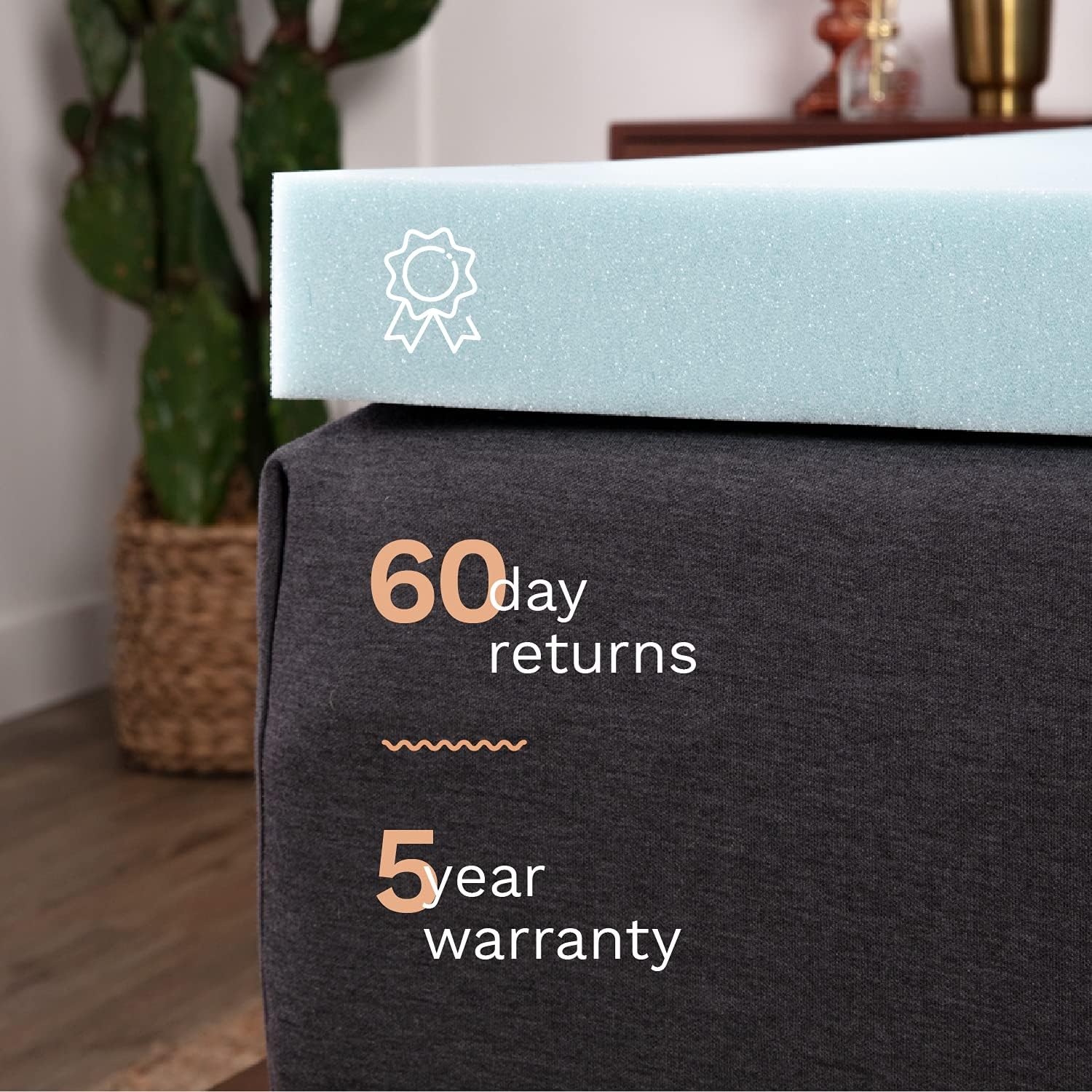 ViscoSoft Memory Foam Mattress Topper Cal King - 3 Inch Reflex Gel Mattress Pad CertiPUR-US Certified4