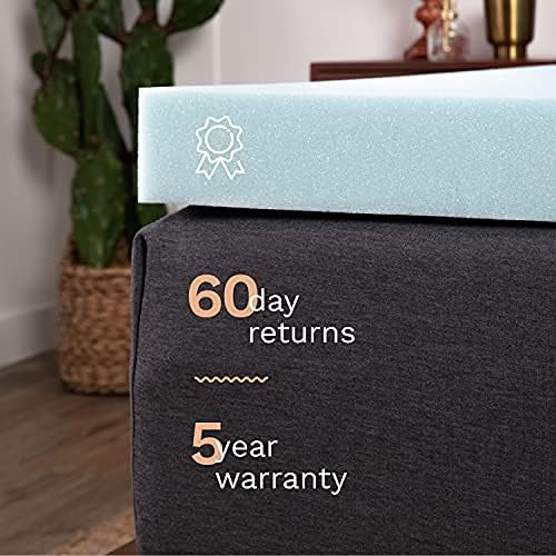 ViscoSoft Memory Foam Mattress Topper Queen - 2 Inch Reflex Gel Mattress Pad CertiPUR-US Certified1