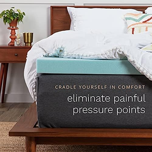 ViscoSoft Memory Foam Mattress Topper Queen - 2 Inch Reflex Gel Mattress Pad CertiPUR-US Certified4