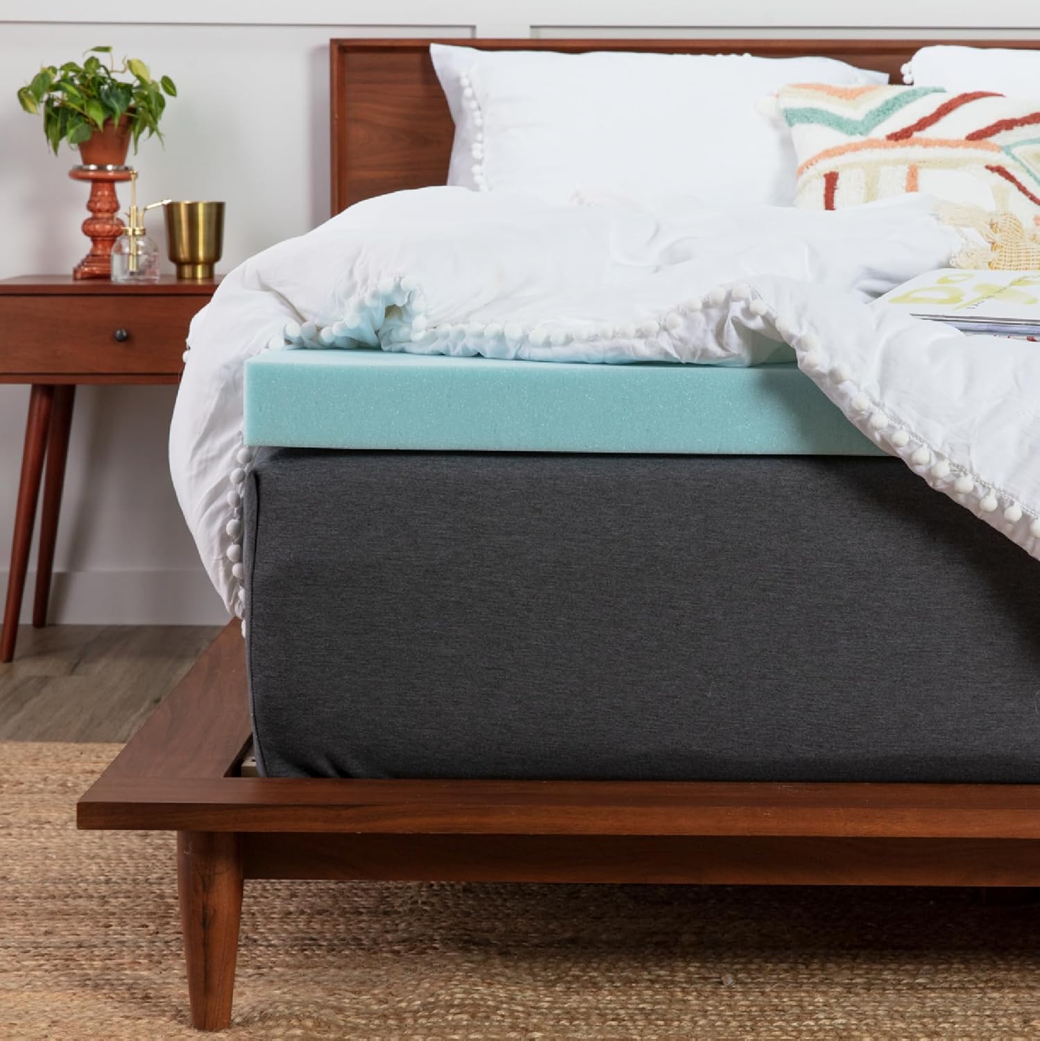 ViscoSoft Memory Foam Mattress Topper Queen - 3 Inch Reflex Gel Mattress Pad CertiPUR-US Certified ViscoSoft Memory Foam Mattress Topper Queen - 3 Inch Reflex Gel Mattress Pad CertiPUR-US Certified