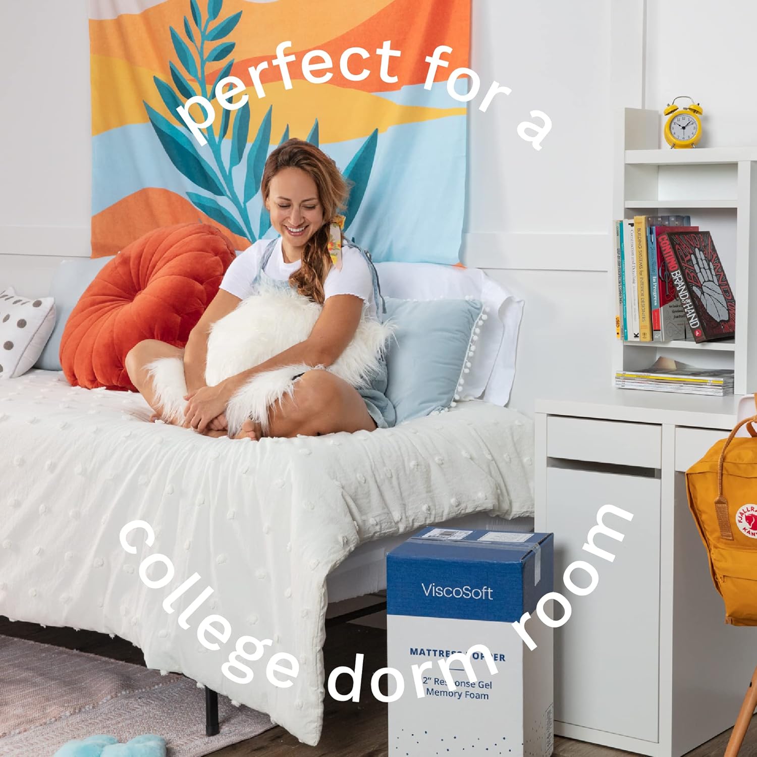 ViscoSoft Reflex Twin XL Memory Foam Mattress Topper 2 Inch - Extra Long - Cooling Gel Mattress Pad CertiPUR-US Certified - Perfect for College Dorms7