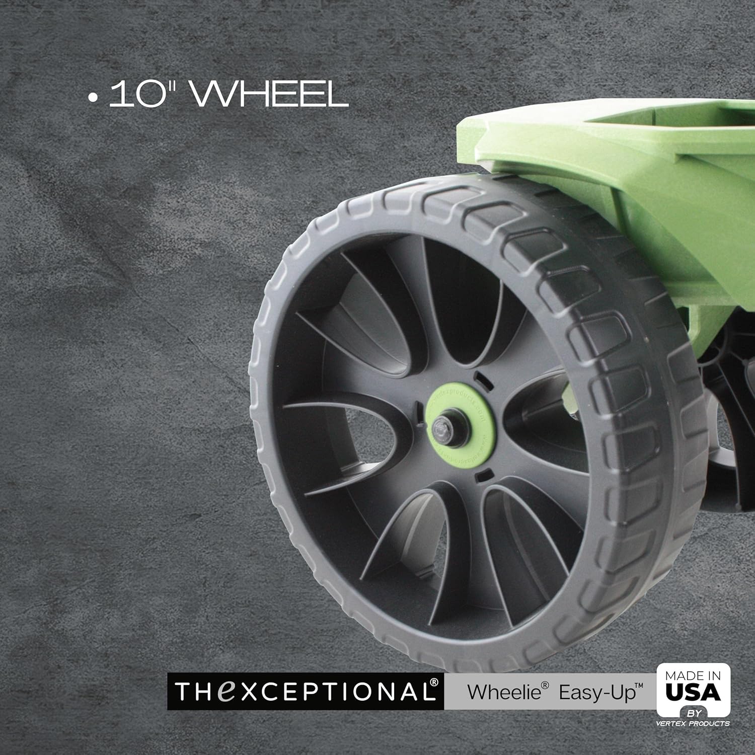 Wheelie Easy-Up Wheeled Garden Stool with Handles Relieve Pain Getting Up and Down Gardening Work-Seat with Wheels for Elderly Seniors Made in USA by Vertex Model EX53002