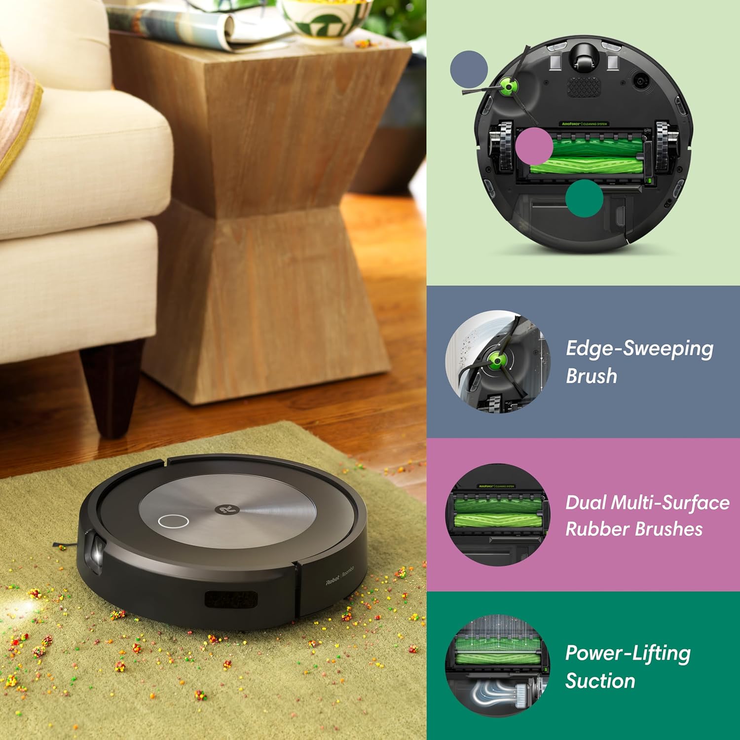 iRobot Roomba j7+ (7550) Self-Emptying Robot Vacuum – Uses PrecisionVision Navigation to Identify & Avoid Objects Like Socks, Shoes, & Pet Waste, Smart Mapping, Self-Empty for Up to 60 Days1
